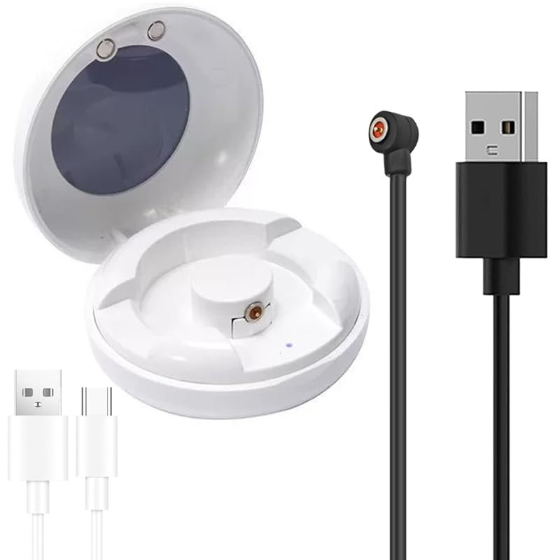 [1+1Pack] for Herz P1 Smart Ring Charger, Magnetic Charging Box&Cable Portable Charger Magnetic Charging Cable Port (Not Wireless Case!)