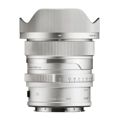 Sigma 20mm F2 DG Full-Frame Contemporary Lens with Manual Aperture Ring and Magnetic Lens Cap (Silver, L Mount)