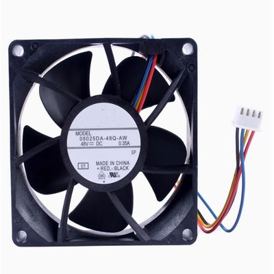 08025DA-48Q-AW DC 48V 0.35A 80x80x25mm 8cm 4-Wire Inverter Cooling Fan