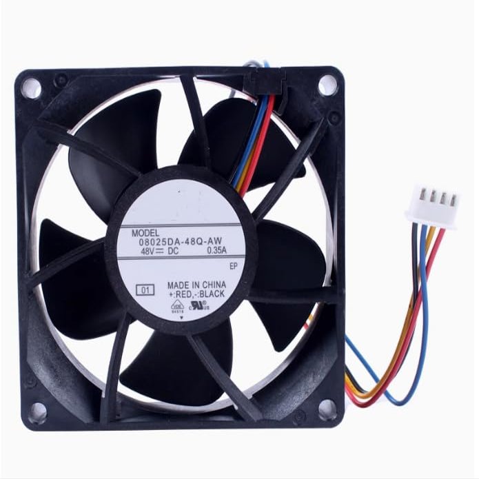 08025DA-48Q-AW DC 48V 0.35A 80x80x25mm 8cm 4-Wire Inverter Cooling Fan