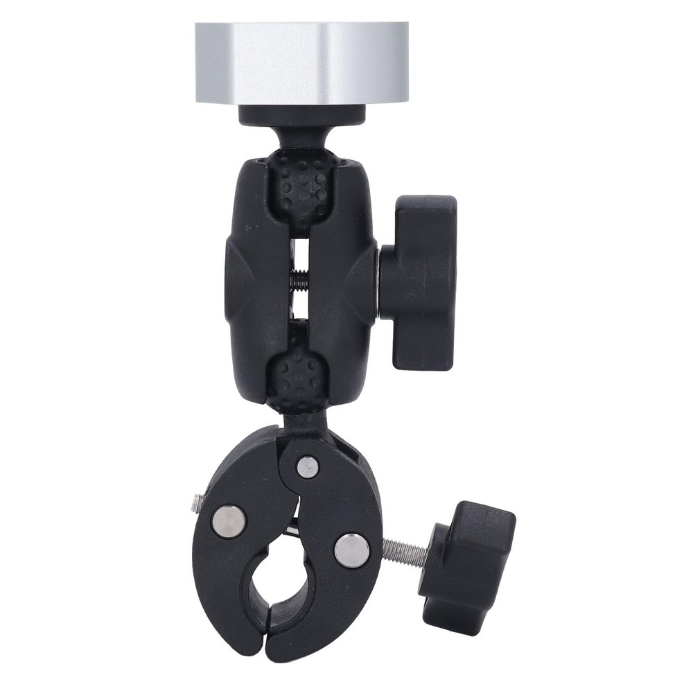 Mini Pole Clamp Mount, Angle Adjustable Pole Clamp Mounting Bracket for Mini Satellite, Easy to Install, Satellite Mounting Clip for Outdoor (Silver Adapter)