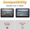 for All-New Kindle Fire 7 Tablet Case (12th Gen, 2022 Release),Slim Lightweight Smart Shell Stand Cover with Auto Wake/Sleep Case for 2022 Kindle Fire 7,Flaming and Lake view 2