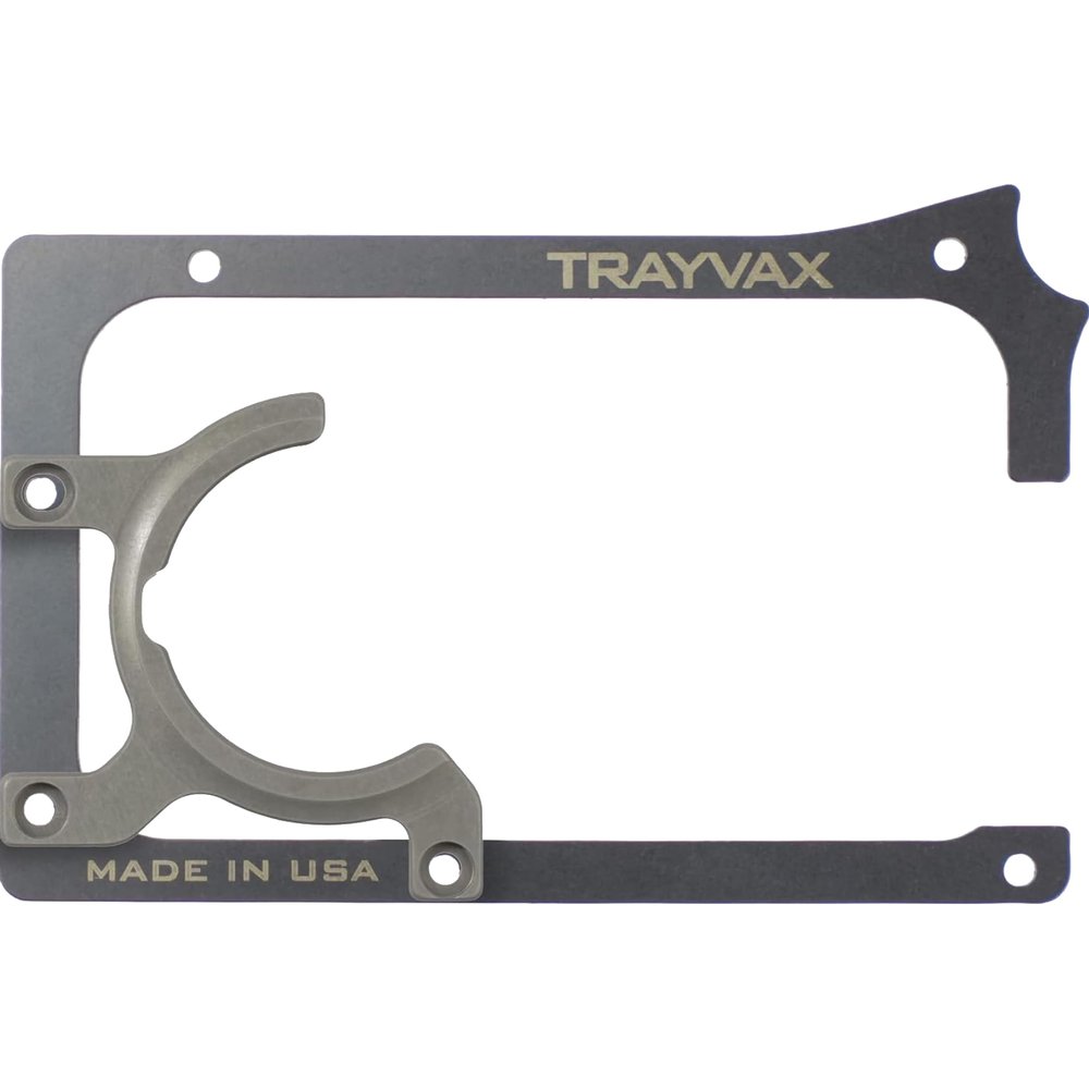 Trayvax Tracer Compatible with Apple Airtag for Contour Wallet, Classic Air Tag Holder Wallet Plate Insert, Aluminum, Gray