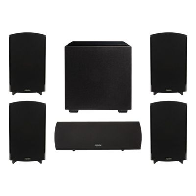 Definitive Technology Home Theater Bundle: (4) ProMonitor 1000 Speakers, ProCenter 1000 Center, and Descend DN8 Subwoofer - Immersive 5.1 Surround Sound System