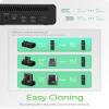 M.2 NVMe & SATA SSD/HDD Hard Drive Docking Station, ICY BOX USB-C 10Gbps NVMe Cloner&Reader, TripleBay Hard Drive cloner for 2.5"/3.5" SSD&HDD Hard Drives, Offline Cloning, Tool-Free (3 Bay) view 2