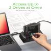 M.2 NVMe & SATA SSD/HDD Hard Drive Docking Station, ICY BOX USB-C 10Gbps NVMe Cloner&Reader, TripleBay Hard Drive cloner for 2.5"/3.5" SSD&HDD Hard Drives, Offline Cloning, Tool-Free (3 Bay) view 3