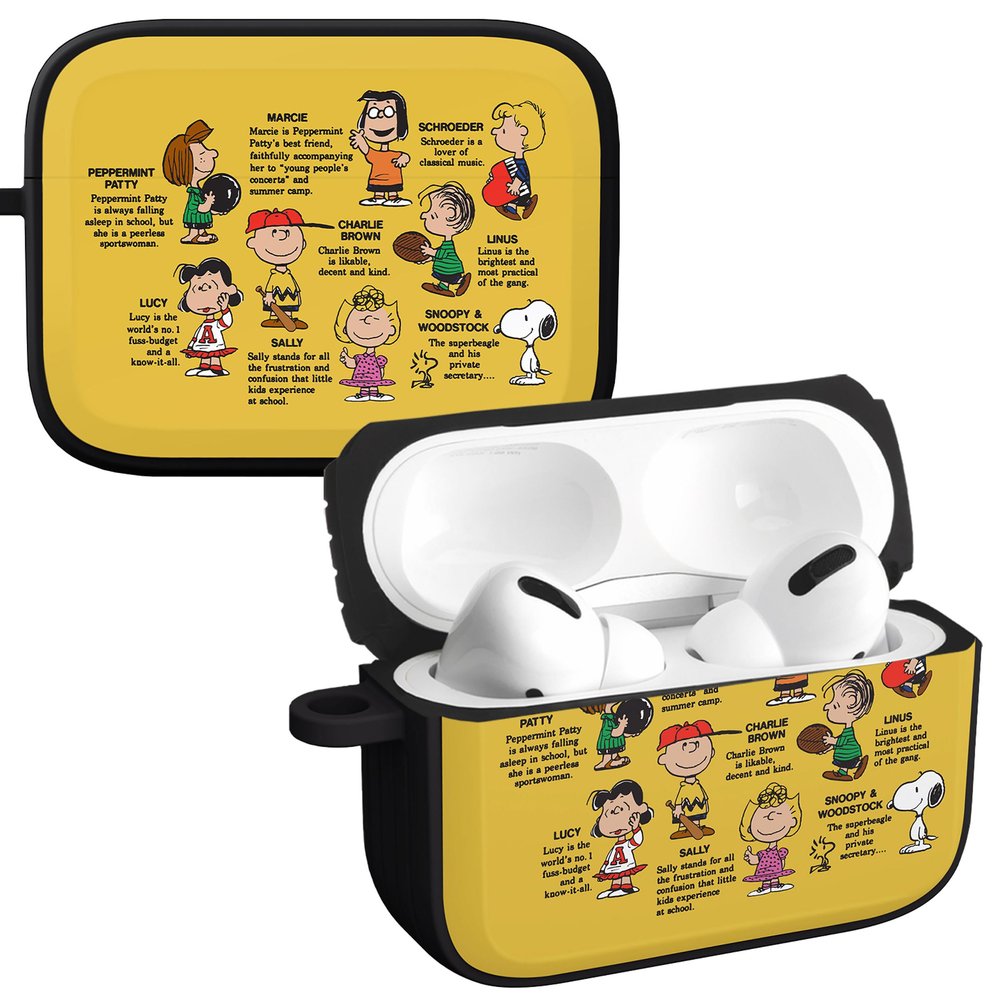 Affinity Bands Peanuts 75 Years of Friendship Limited Edition HDX Case Cover Compatible with Apple AirPods Pro 1 & 2 (Peanuts)