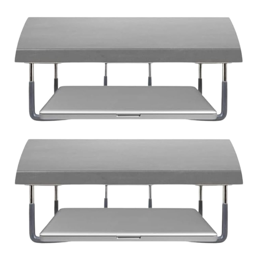TidyFriend Rubberized Under Desk Laptop Mount - 6 Racks in 2 Sets, Laptop Under Desk Mount, Organizer Rack with Screws