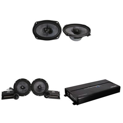 ATG Transcend Series Amplified Speaker Upgrade for GM 250W 6.5" Components 250W 6x9 Coaxials and 1000 Watt Transcend Class A/B 4-Channel Amplifier