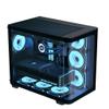 AeroCool P500C Mid-Tower Dual Chamber PC Case 4 Pre-Installed Fans High-Airflow Panoramic Tempered Glass RGB Lighting 360mm Radiator Support Customizable Cooling System Cable Management Gaming Builds view 4