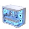 AeroCool P500C Mid-Tower Dual Chamber PC Case 4 Pre-Installed Fans High-Airflow Panoramic Tempered Glass RGB Lighting 360mm Radiator Support Customizable Cooling System Cable Management Gaming Builds view 4
