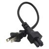 BOXUWFO HONGP C5 Power Adapter 1-15P 2Pin Male Plug to IEC320 C5 Female 30cm Power Extension Cable for Computers Good Conductivity Blk view 1
