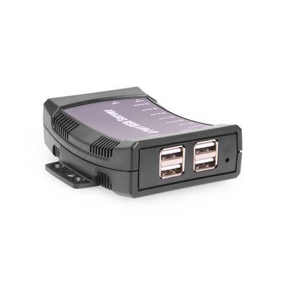 Coolgear 4 Port USB Device Server Over Ethernet - Secure Remote USB Access with Isochronous Support for Printers, Storage, Dongles, and More