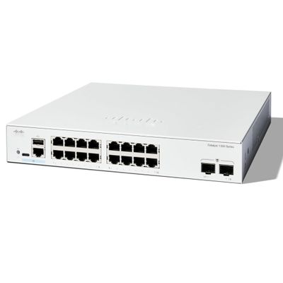 Catalyst C1300-16T-2G Managed Switch, 16 Port GE, 2x1GE SFP (New Sealed)