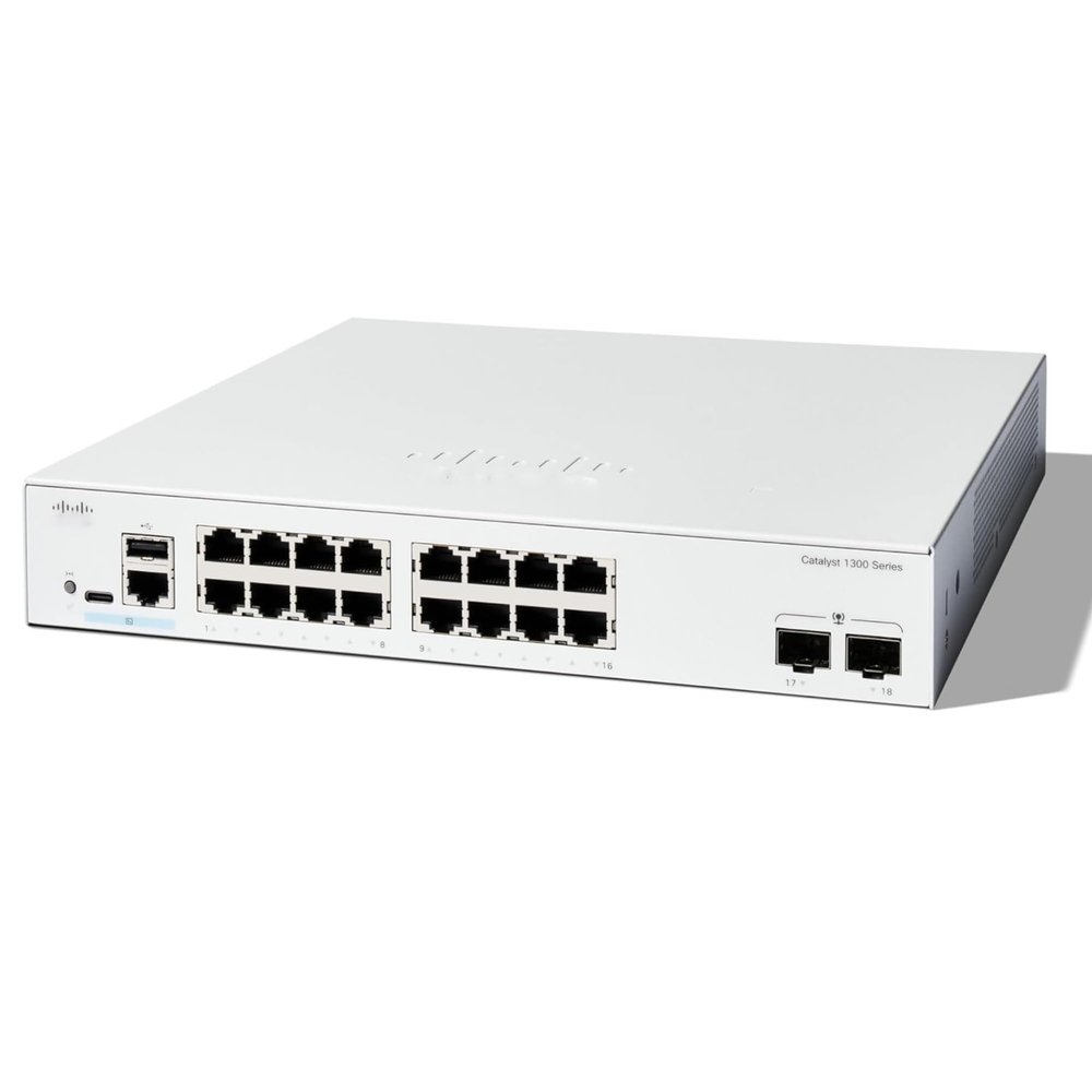Catalyst C1300-16T-2G Managed Switch, 16 Port GE, 2x1GE SFP (New Sealed)