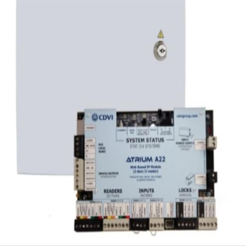 A22 Atrium 2-Door Access Controller with Lockable Metal Case, Hybrid System