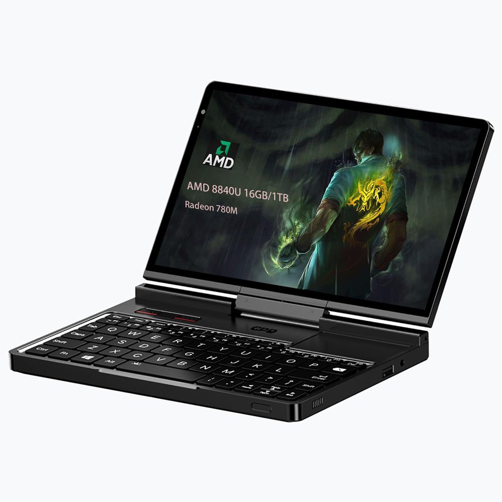 GPD Pocket 4 Mini Laptop 8.8" Touch Screen Aluminum Shell UMPC Win 11 Home OS AMD Ryzen 7 8840U 16GB/1TB (Amber Black)