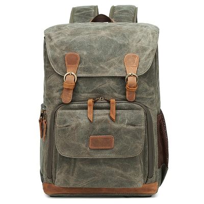 ZUIAI SLR Shoulder Camera Backpack Waterproof Lar Capacity Canvas Backpack Outdoor Bag Shoulder Camera Bag