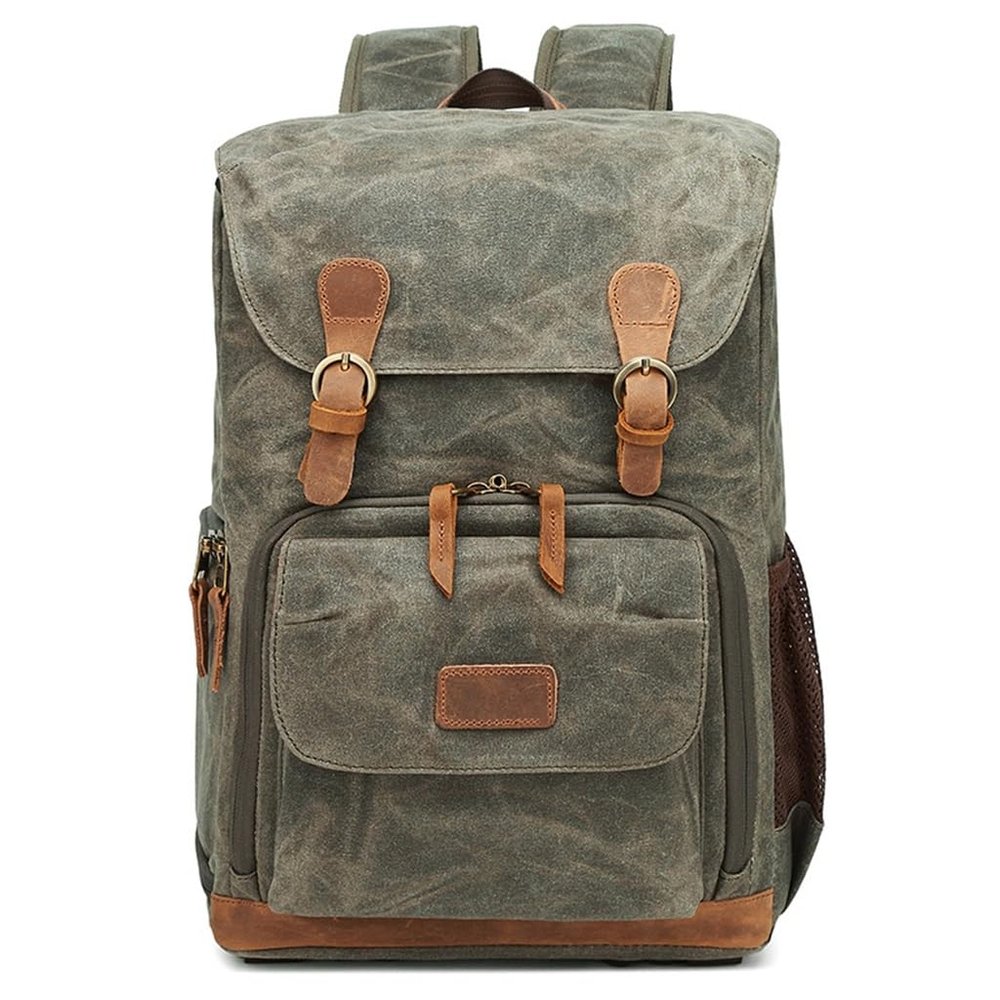 ZUIAI SLR Shoulder Camera Backpack Waterproof Lar Capacity Canvas Backpack Outdoor Bag Shoulder Camera Bag