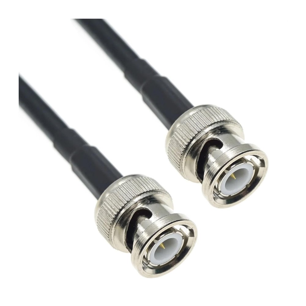 KUIQEO Video Connector RG58 Coaxial BNC Male Female to BNC Male Female Jack pl;/UG Right Angle R/1F Cable 50 Ohm Crimp Connector Wire 0.5M 1M 2M 5M 10M 20M coaxial Cable(Type A,2M)