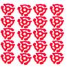 45 RPM Vinyl Record Adapters, 7 Inch Singles, Plastic Inserts (20) (red) view 1