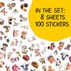 100pcs Farm Animals Stickers - Foam Sticker Waterproof Decals for Water Bottles Laptop Luggage Computer Scrapbooking Teens Adults Girls Funny Party Birthday Decorations view 2