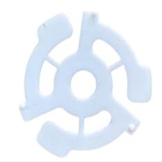 45 RPM Vinyl Record Adapters, 7 Inch Singles, Plastic Inserts (20) (White)
