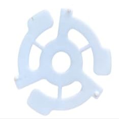 45 RPM Vinyl Record Adapters, 7 Inch Singles, Plastic Inserts (20) (White)