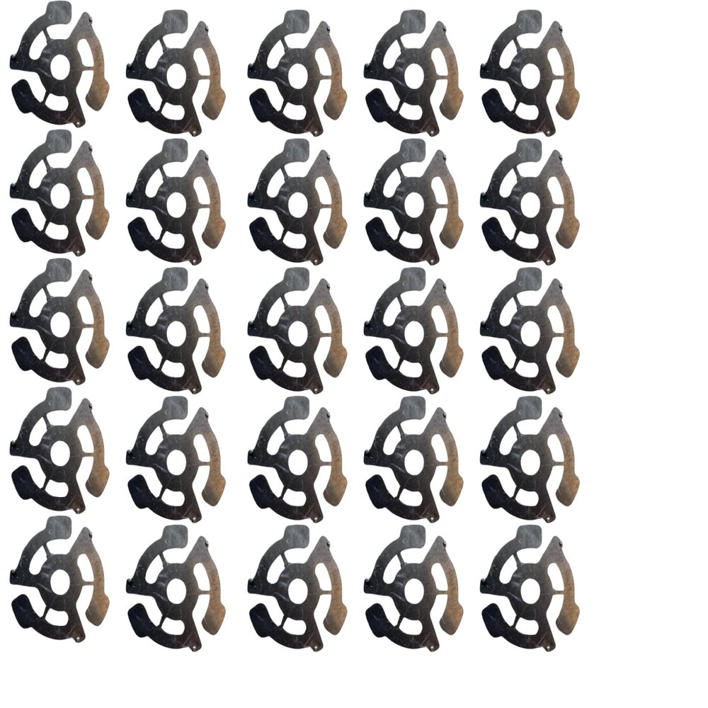 45 RPM Vinyl Record Adapters, 7 Inch Singles, Plastic Inserts (20) (Black)