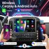 Radio for Chevrolet Silverado GMC Sierra 2014-2019 Radio Upgrade 8+128G with Carplay Android Auto 13.1 Inch Screen GPS Multimedia Player AHD Backup Camera GPS DSP SWC Bluetooth 5.0 Carbon Fibre view 4