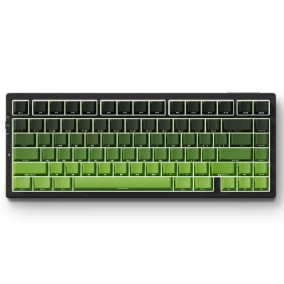 MCHOSE G75 PRO 75% Wireless Mechanical Keyboard, TKL Keyboards Tri-Mode BT5.0/2.4GHz/USB-C, Hot Swap Custom Creamy Keyboards Linear Switch, Double Shot PBT Keycaps RGB LED Backlit, Black&Green