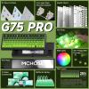 MCHOSE G75 PRO 75% Wireless Mechanical Keyboard, TKL Keyboards Tri-Mode BT5.0/2.4GHz/USB-C, Hot Swap Custom Creamy Keyboards Linear Switch, Double Shot PBT Keycaps RGB LED Backlit, Black&Green view 3