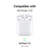 LoeoeL for Airpods Case Clear, Transparent Silicone Cute Girly Airpods 1st 2nd Generation Case with Keychain, Hard Shell Plastic Airpods Cover Accessories for Women Girls, Amber Brown view 2