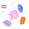 LoeoeL for Airpods Case Clear, Transparent Silicone Cute Girly Airpods 1st 2nd Generation Case with Keychain, Hard Shell Plastic Airpods Cover Accessories for Women Girls, Amber Brown view 3
