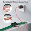   for Apple Watch Charger Magnetic Fast Charging Cable [Portable] Magnetic Wireless Charging Compatible with iWatch Series Ultra/10/9/8/7/6/SE/5/4/3/2-[3.3FT] Red view 4