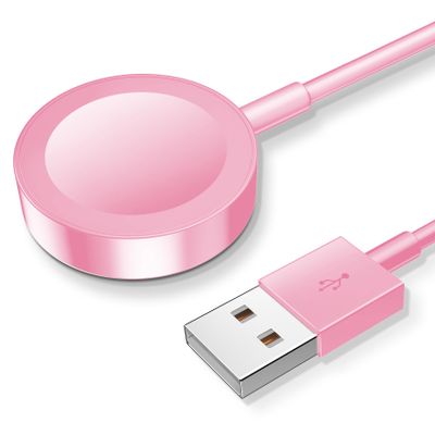   for Apple Watch Charger Magnetic Fast Charging Cable [Portable] Magnetic Wireless Charging Compatible with iWatch Series Ultra/10/9/8/7/6/SE/5/4/3/2-[3.3FT] Pink