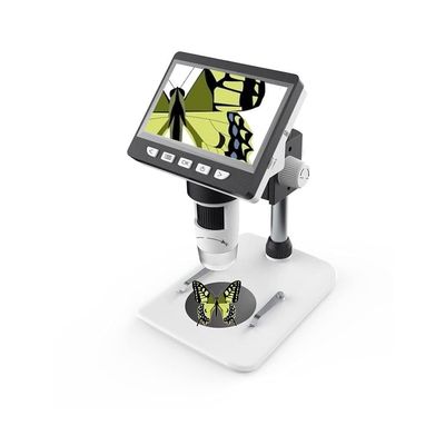 4.3" HD LCD Digital Desktop Microscope, 50X-1000X Magnification, Portable, Dual Power Supply, for Board Repair & Insect Observation