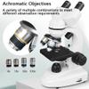 20000X Compound Binocular Microscope with Cell Phone Adapter, Dual LED Illumination, Slide Set, and 360 Swivel for Education and Lab Use view 2