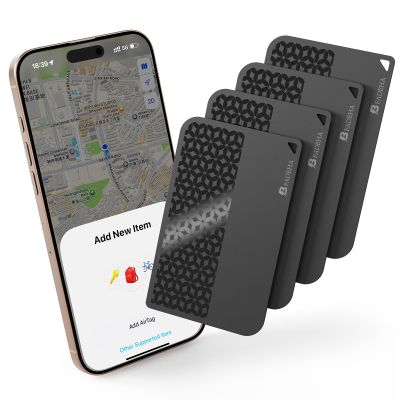 BFADEHA 2025 [Apple MFi Certified] (iOS Only) Bluetooth Tracker Smart Card for Apple Find My iPhone Wallet GPS Tracker, 5-10 Years Staying Power, Keys Finder and Item Locator for Keys, Bags, Passport