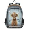 ALAZA School backpacks for girls boys Highland Cow Baby Backpack Students Bookbag for school bag Womens Casual Daypack College Bookbag view 1
