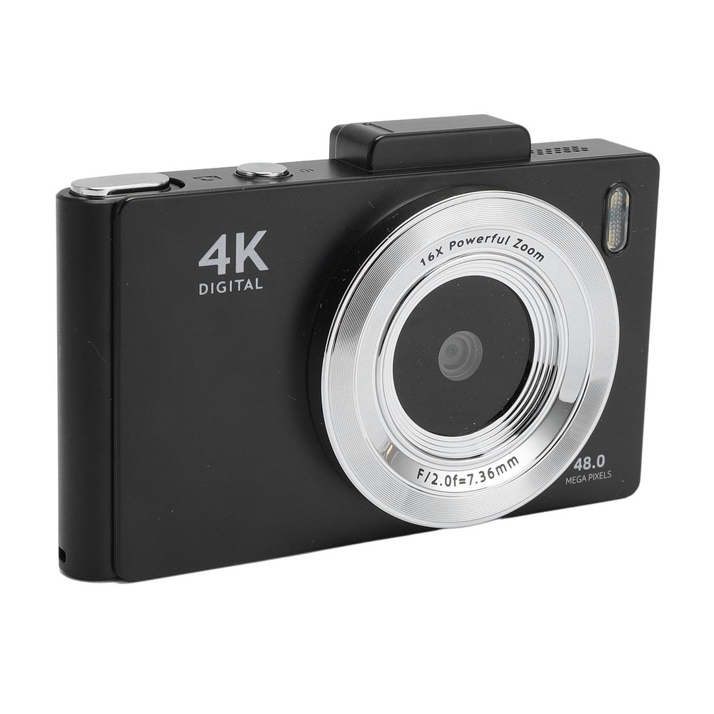 48MP 4K Digital Camera, Auto Focus, HD 480 x 640 Screen, Low Light Flash, OTG Sharing