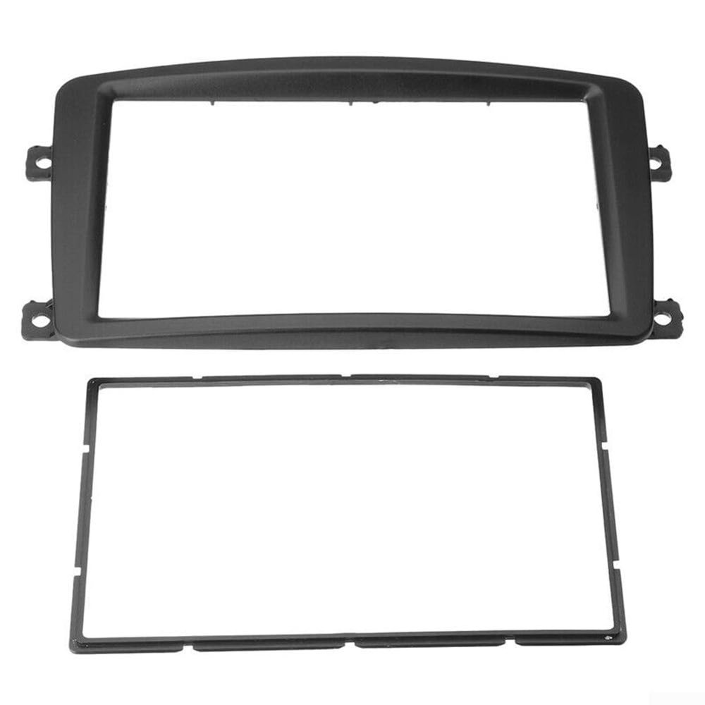 2pcs Car Fascia for DASH Frame for Mercedes W203 W209, Car Stereo Mount Installation Trim Kit, DVD panel Frame 178x102mm, Inner Frame 173x98mm
