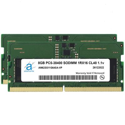 Adamanta 16GB (2x8GB) Compatible for HP Victus 16-d1025nl Laptop DDR5 4800MHz PC5-38400 SODIMM 1Rx16 CL40 1.1v Notebook Memory Module Upgrade RAM