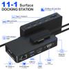 New Surface Dock Triple Displays 4K@60HZ HDMI+VGA, 11 in 1 Surface Docking Station for Surface Pro 11/10/9/8/X/7/6/5/4/3,Surface Laptop 7/6/5/4/3/2/1,Surface Book Go view 2