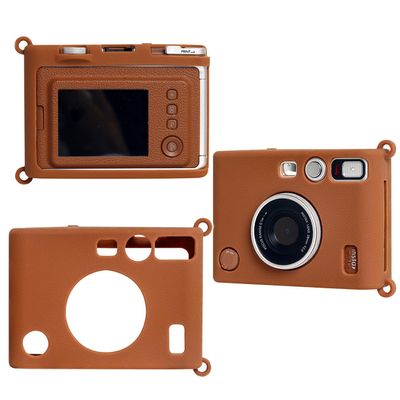 Mini EVO Case - Soft Silicone Cover Bag for Fujifilm Instax Mini EVO Instant Camera - Brown