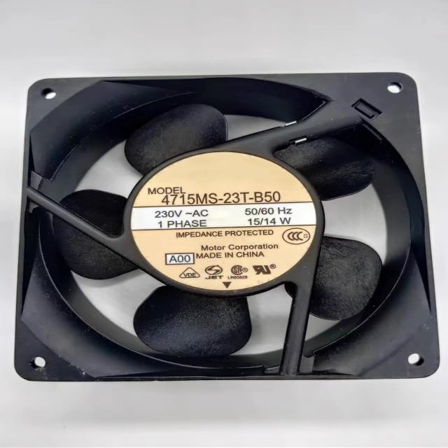 4715MS-23T-B50 AC230V 15/14W 2-Pin Inverter Cooling Fan 120x120x38mm 12cm