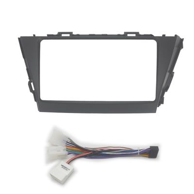 9" Car Radio Fascia Compatible with Prius V Plus Alpha 2012-2015 Auto Stereo Plastic Panel Mounting Bezel Faceplate Dash Frame Kit(LHD and Cable)
