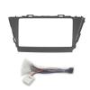 9" Car Radio Fascia Compatible with Prius V Plus Alpha 2012-2015 Auto Stereo Plastic Panel Mounting Bezel Faceplate Dash Frame Kit(LHD and Cable) view 1