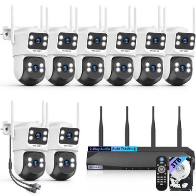 2-Way Audio & Auto Tracking 4MP PTZ Security Cameras Wireless Outdoor, Wireless Outdoor Security Camera System, Home WiFi Video Surveillance DVR Kits