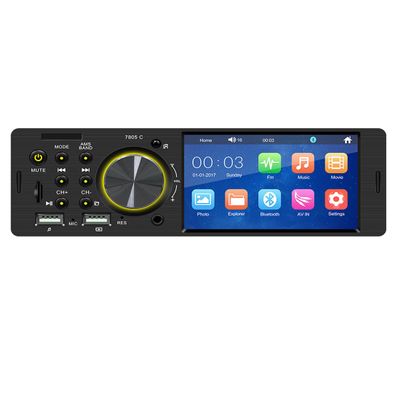 4.1 Inch Touch Screen Car Stereo with Bluetooth Hands Free Calling, Car Radio Single Din Car Audio Receiver Support FM/TF/Dual USB